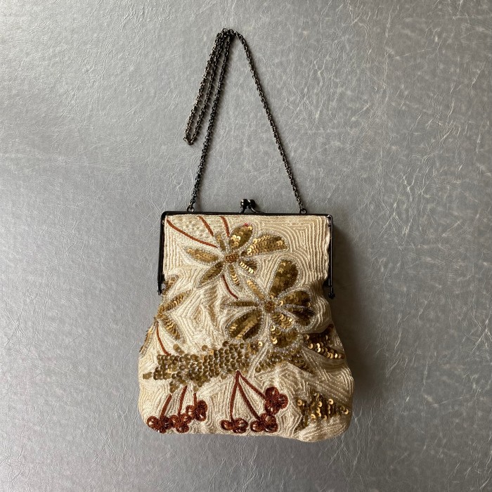 Used retro botanical beads embroidery bag レトロ ユーズド ボタニカル ビーズ刺繍 バッグ | Vintage.City 古着屋、古着コーデ情報を発信