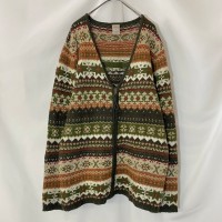 Ortega Design Zip-up Knit Cardigan | Vintage.City 古着屋、古着コーデ情報を発信