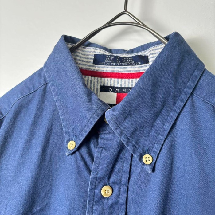 90s トミーヒルフィガー 旧ロゴ ボタンダウンシャツ 長袖 S S2802 | Vintage.City 빈티지숍, 빈티지 코디 정보
