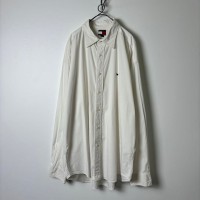 90s トミーヒルフィガー 無地 ワンポイント 白シャツ XL S2802 | Vintage.City 古着屋、古着コーデ情報を発信