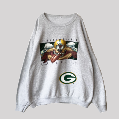 90s NFL printed sweat shirt アメフト ルーニー・テューンズ スウェット | Vintage.City 古着屋、古着コーデ情報を発信