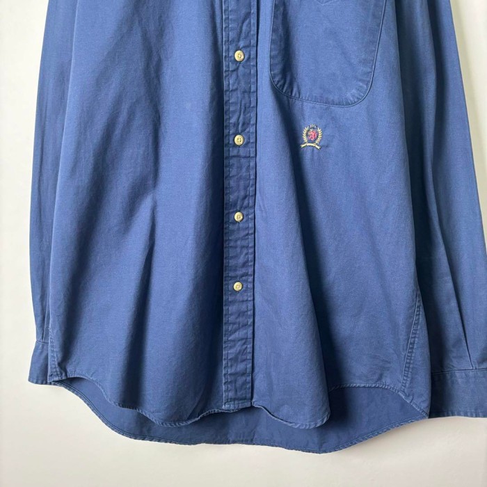 90s トミーヒルフィガー 旧ロゴ ボタンダウンシャツ 長袖 S S2802 | Vintage.City 古着屋、古着コーデ情報を発信
