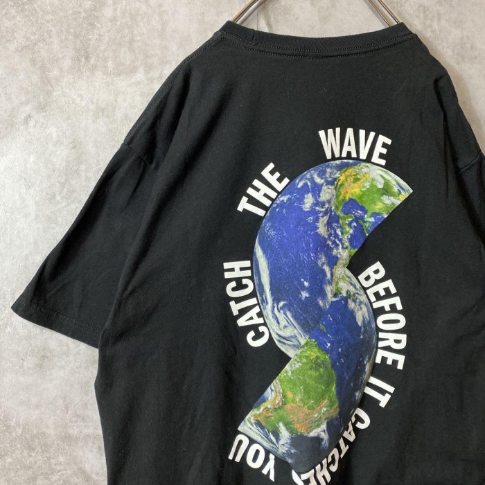 STUSSY earth S logo back print T-shirt size L 配送A　ステューシー　地球　バックプリントTシャツ | Vintage.City 빈티지숍, 빈티지 코디 정보