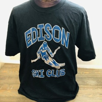 ジャージーズ　JERZEES L EDISON SKI CLUB プリントTシャツ　ブラック | Vintage.City 古着屋、古着コーデ情報を発信
