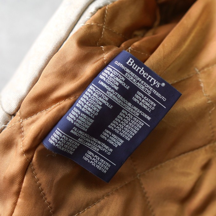 Burberry / バーバリー 中綿ジャケット / ブルゾン 1990年代製 / キルティング裏地 / ノバチェック裏地 / イングランド製 XLサイズ相当 | Vintage.City 古着屋、古着コーデ情報を発信