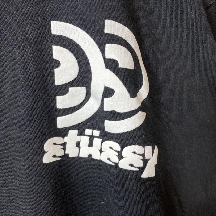 STUSSY earth S logo back print T-shirt size L 配送A　ステューシー　地球　バックプリントTシャツ | Vintage.City 古着屋、古着コーデ情報を発信