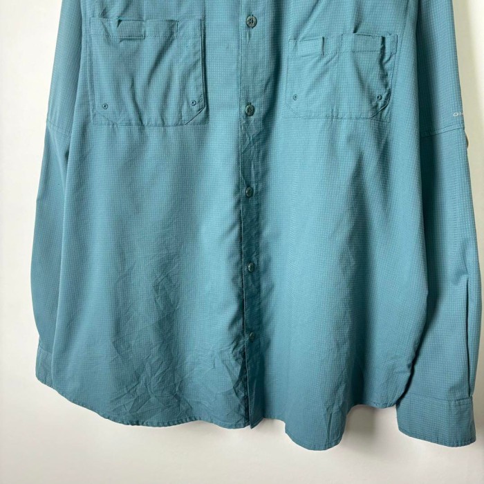Columbia PFG フィッシングシャツ 企業系 鳥 魚 XL くすみブルー | Vintage.City 古着屋、古着コーデ情報を発信