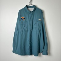Columbia PFG フィッシングシャツ 企業系 鳥 魚 XL くすみブルー | Vintage.City 古着屋、古着コーデ情報を発信