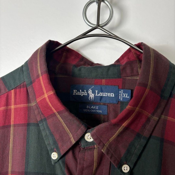 90s ラルフローレン BLAKE チェック ボタンダウン シャツ 長袖 XL | Vintage.City 古着屋、古着コーデ情報を発信