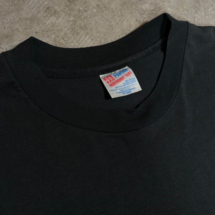 90's ヘインズ Hanes / ドラッグプリント半袖Tシャツ / ブラック | Vintage.City 빈티지숍, 빈티지 코디 정보