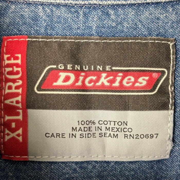 00s GENUINE Dickies デニムシャツ 黒タグ XL S0103 | Vintage.City 古着屋、古着コーデ情報を発信