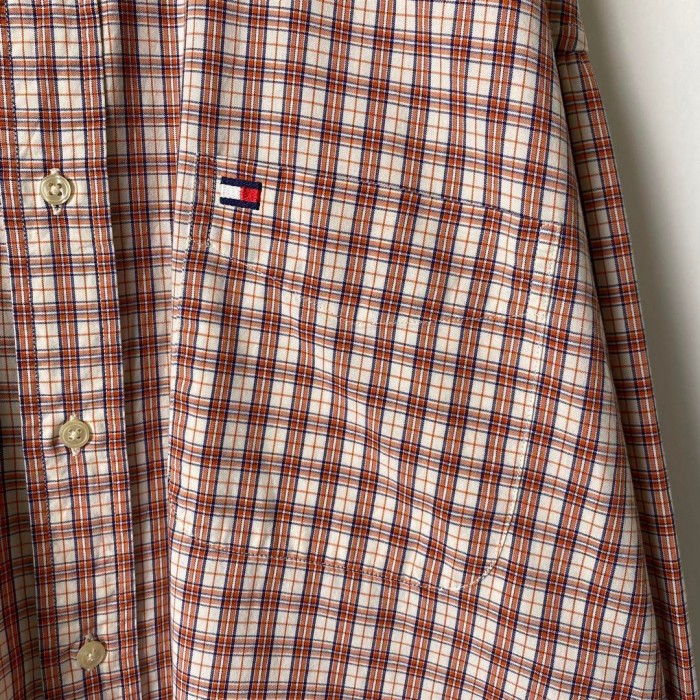 90s 旧ロゴ トミーヒルフィガー チェックシャツ 長袖 XL S0103 | Vintage.City 古着屋、古着コーデ情報を発信