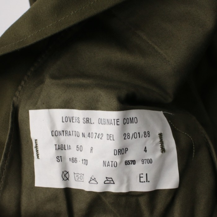 イタリア軍　コンバットジャケット　80年代 デッドストック 50 襟章付き　ボタン1p不良 [9018851] | Vintage.City 빈티지숍, 빈티지 코디 정보