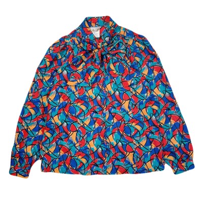 Msize ribon tie blouse 24021025 リボンタイ ブラウス 長袖シャツ シャツ | Vintage.City 古着屋、古着コーデ情報を発信