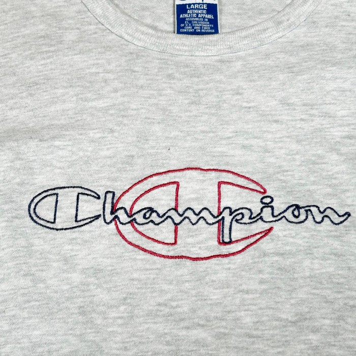 90's チャンピオン Champion / スクリプト刺繍 USA製 半袖Tシャツ / シルバーグレー | Vintage.City 빈티지숍, 빈티지 코디 정보