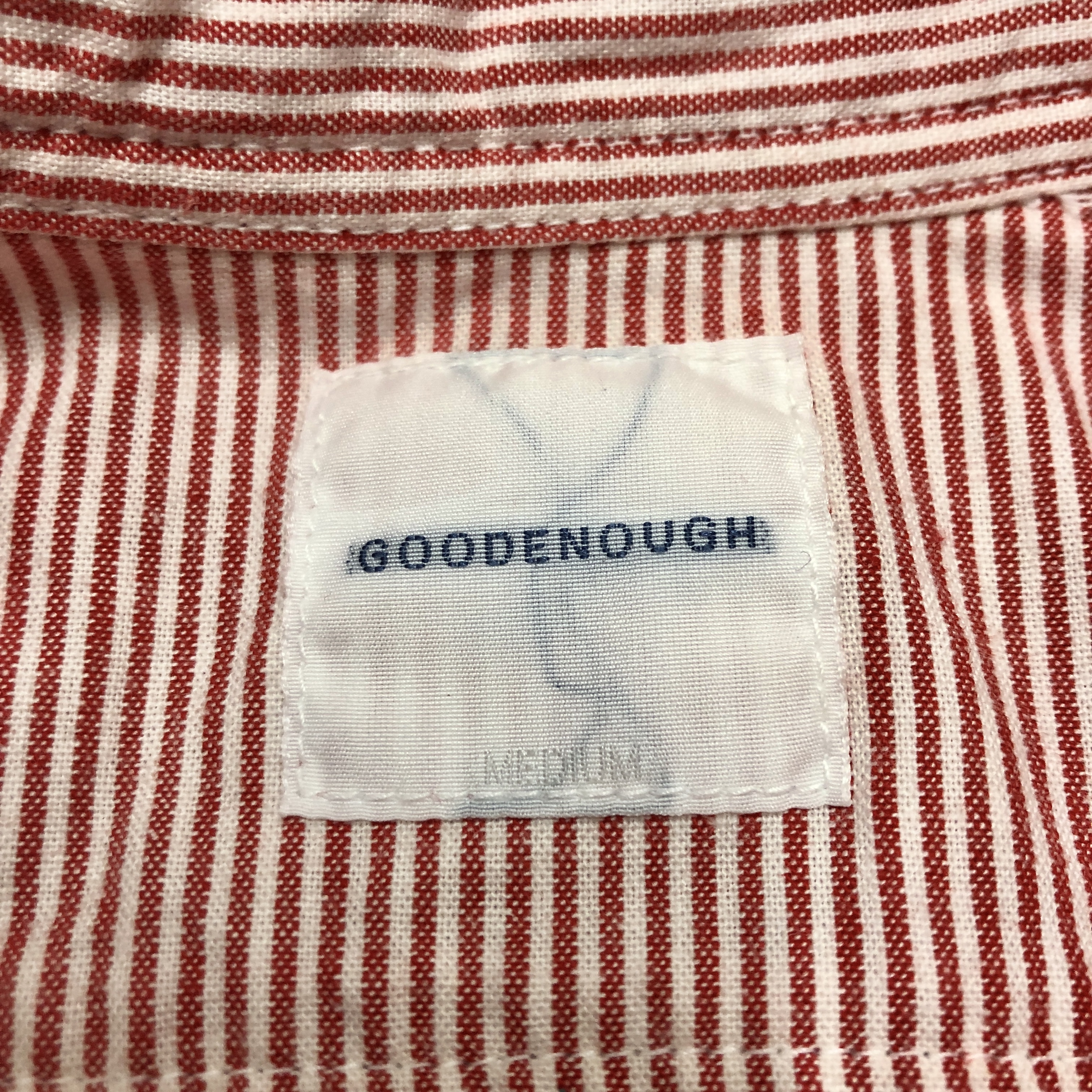 00s GOODENOUGH/Stripe L/S Shirt/M/ストライプ柄/長袖シャツ/切替 