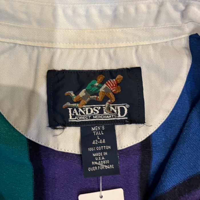 90s LANDS’END rugger shirt (made in USA) | Vintage.City 빈티지숍, 빈티지 코디 정보