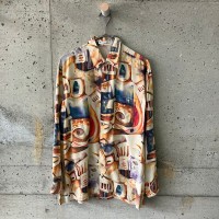 Colorful mysterious pattern shirt | Vintage.City 古着屋、古着コーデ情報を発信