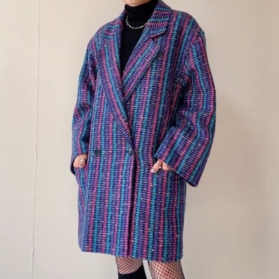 JAEGER | pink check coat【U.K】 | Vintage.City 古着屋、古着コーデ情報を発信