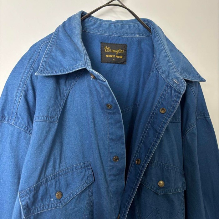 80s 90s Wrangler ウエスタンシャツ 長袖 ブルー XL S303 | Vintage.City 古着屋、古着コーデ情報を発信