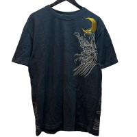 CROPPED HEADS/水月菩薩半袖Tシャツ/コットン/ブラック/XL/水月菩薩半袖Tシャツ/クロップドヘッズ/和柄/和風/CROPPED HEADS/髑髏/波/神仏 | Vintage.City 古着屋、古着コーデ情報を発信