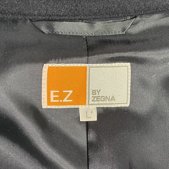 MADE IN JAPAN製 E.Z BY ZEGNA ウールステンカラーコート ブラック Lサイズ | Vintage.City 빈티지숍, 빈티지 코디 정보