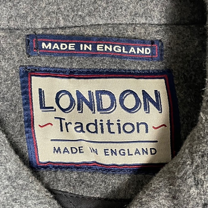 MADE IN ENGLAND製 LONDON Tradition ウールPコート グレー 38サイズ | Vintage.City 빈티지숍, 빈티지 코디 정보