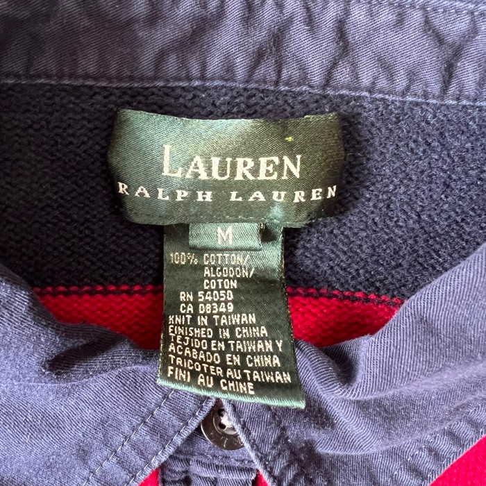 90’s Lauren Ralph Lauren/ローレン ラルフローレン ボーダーニットポロシャツ コットンニット fcl-306 | Vintage.City 빈티지숍, 빈티지 코디 정보