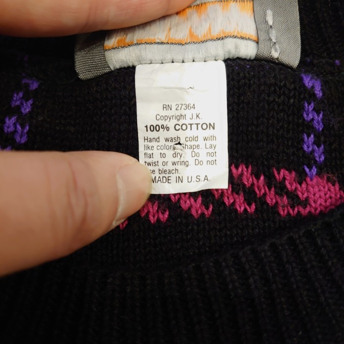LIZ BAKER sport design cotton knit (made in USA) | Vintage.City 古着屋、古着コーデ情報を発信