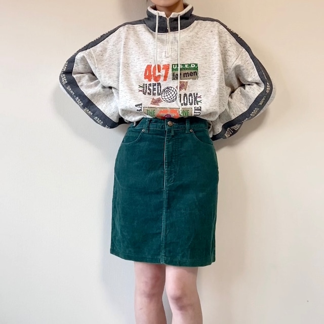 Best company | dark green corduroy skirt【Italy】 | Vintage.City