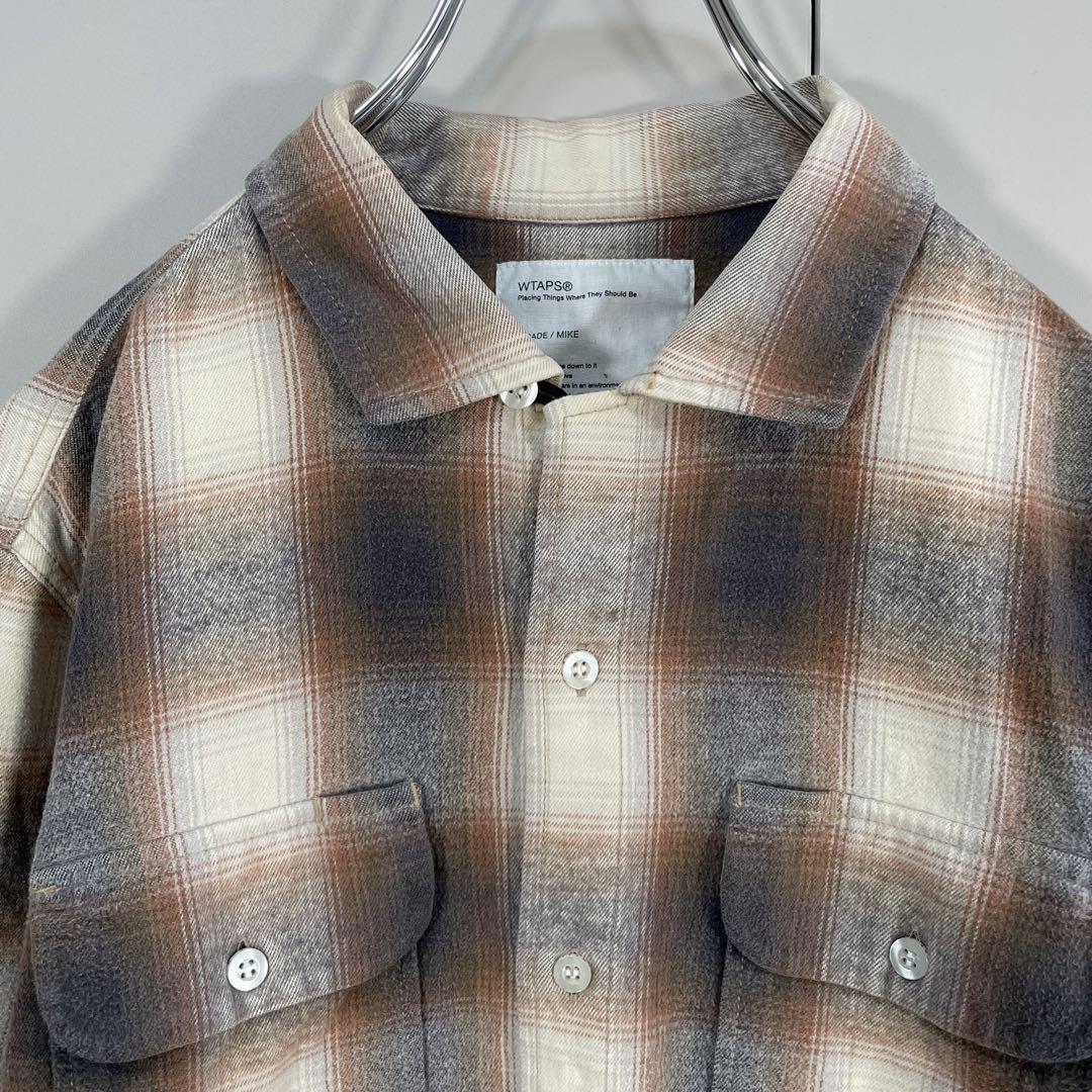 WTAPS flannel ombre check shirt size M相当 配送C ダブルタップス