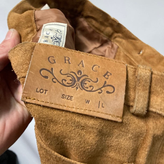 00’s初期本革GRACEスウェードleatherフレアパンツ 36 | Vintage.City 古着屋、古着コーデ情報を発信