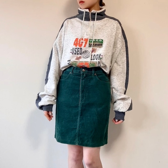 Best company | dark green corduroy skirt【Italy】 | Vintage.City