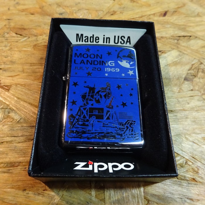 デッドストック USA製 ジッポ ブルー ムーンランディング 星 地球 シルバー Z30 | Vintage.City 古着屋、古着コーデ情報を発信