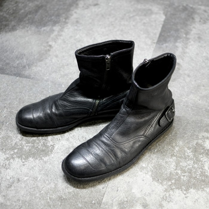 古着 サイドジップブーツ レザーブーツ レザーシューズ 革靴 ブラック | Vintage.City 古着屋、古着コーデ情報を発信