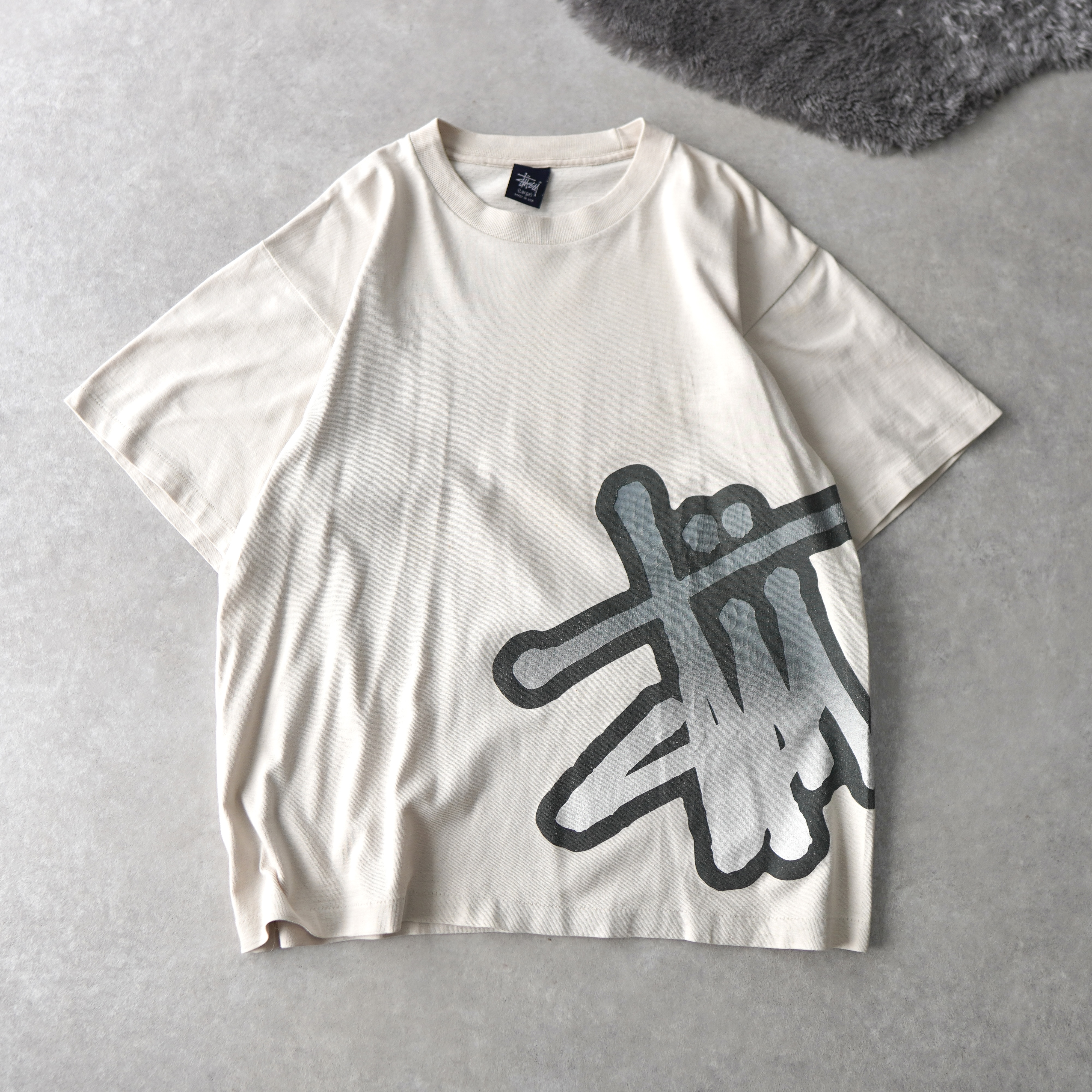 STUSSY / ステューシー Tシャツ スプレーアートロゴ / アメリカ製 M
