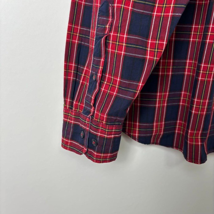 00s NAUTICA チェックシャツ 長袖 シャツ 赤紺 L S403 | Vintage.City 빈티지숍, 빈티지 코디 정보