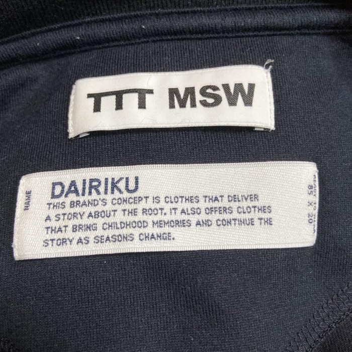 TTT_MSW  ✖️  DAIRIKU biggie layered T-shirt size F (L相当）　配送A　ティー　ダイリク　コラボ　センター刺繍　レイヤードTシャツ | Vintage.City 古着屋、古着コーデ情報を発信