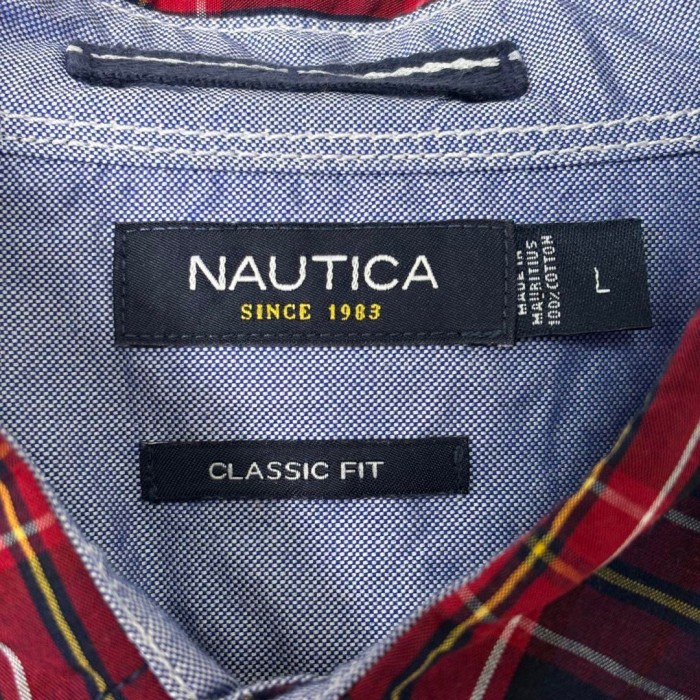 00s NAUTICA チェックシャツ 長袖 シャツ 赤紺 L S403 | Vintage.City 古着屋、古着コーデ情報を発信
