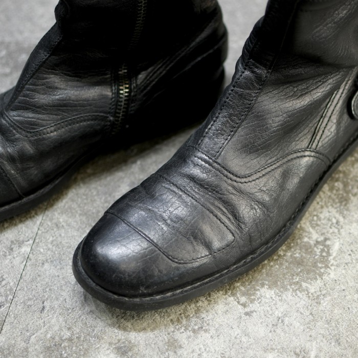 古着 サイドジップブーツ レザーブーツ レザーシューズ 革靴 ブラック | Vintage.City 古着屋、古着コーデ情報を発信