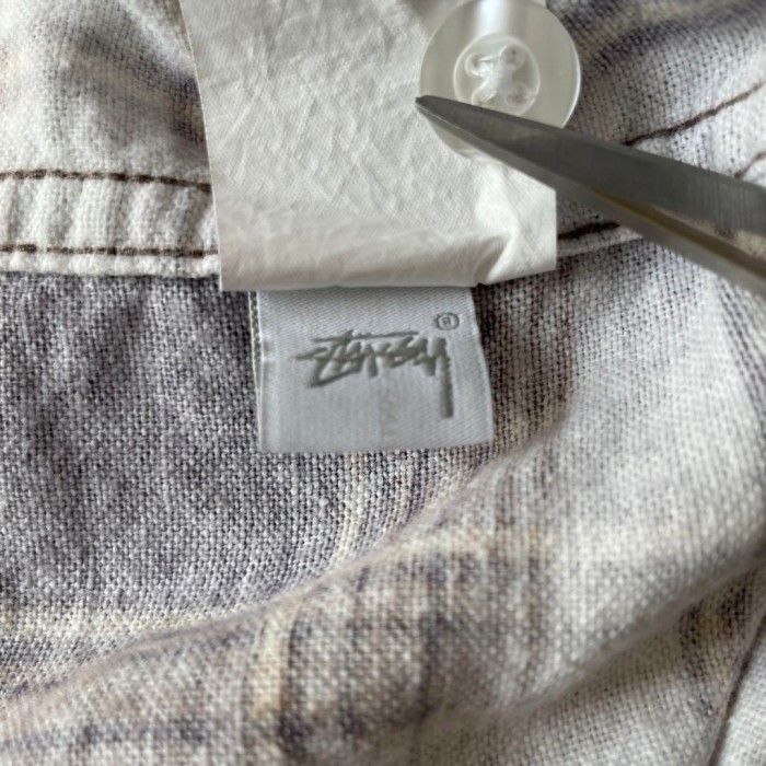 STUSSY flannel check shirt size M 配送B ステューシー　フランネルチェックシャツ　刺繍ロゴ | Vintage.City 빈티지숍, 빈티지 코디 정보