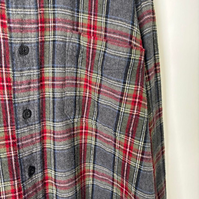 LLBean ネルシャツ タータンチェック 春カラー グレー M S403 | Vintage.City 古着屋、古着コーデ情報を発信