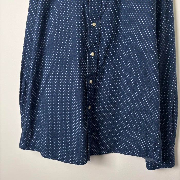 トミーヒルフィガー ドットシャツ 長袖 シャツ ネイビー L S403 | Vintage.City 古着屋、古着コーデ情報を発信