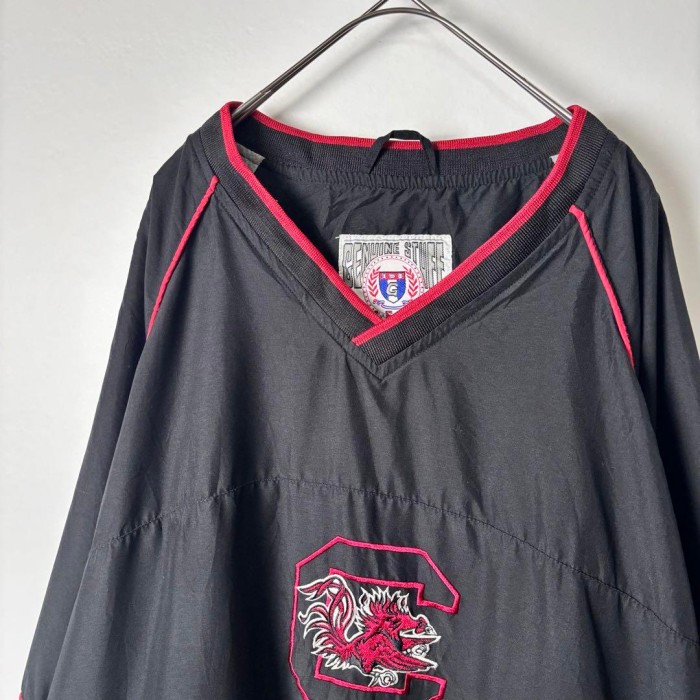 90s USA古着 センターロゴ 刺繍 ナイロンプルオーバー 2XL ブラック | Vintage.City 빈티지숍, 빈티지 코디 정보