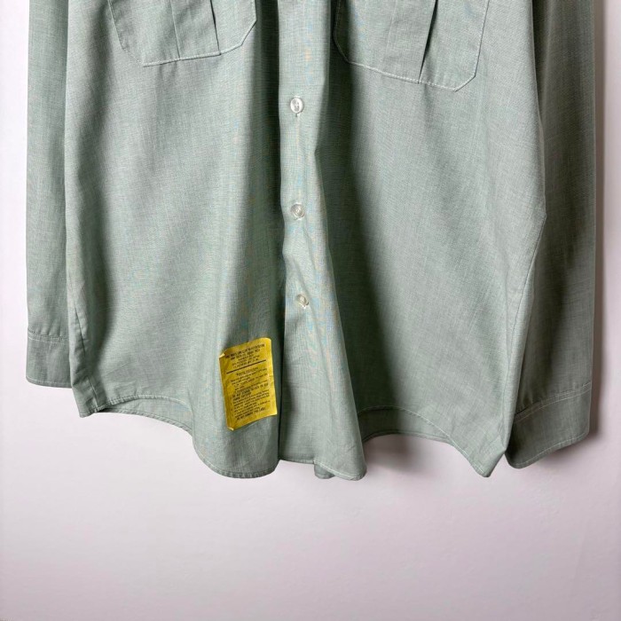 90s 米軍実物 ミリタリーシャツ ドレスシャツ グリーン L S603 | Vintage.City 빈티지숍, 빈티지 코디 정보
