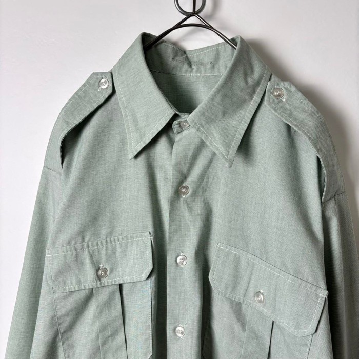 90s 米軍実物 ミリタリーシャツ ドレスシャツ グリーン L S603 | Vintage.City 古着屋、古着コーデ情報を発信