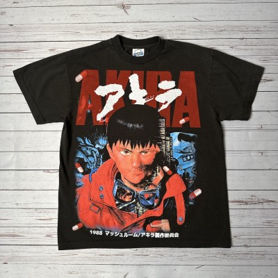 アニメT 両面プリント AKIRA アキラ シングルステッチ すみ黒 Tシャツ ...