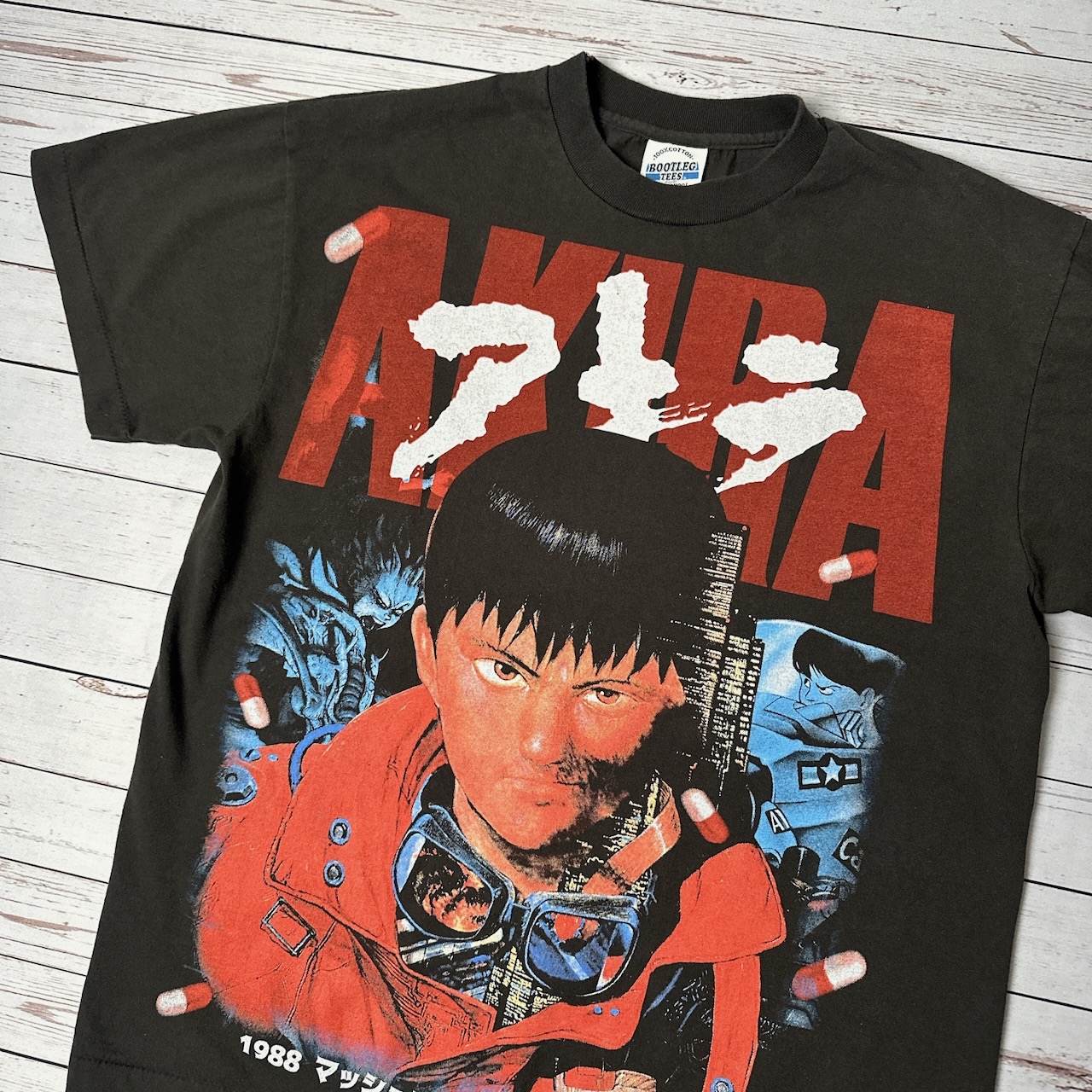 アニメT 両面プリント AKIRA アキラ シングルステッチ すみ黒 Tシャツ Lサイズ 古着 古着 | Vintage.City