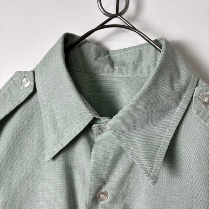 90s 米軍実物 ミリタリーシャツ ドレスシャツ グリーン L S603 | Vintage.City 빈티지숍, 빈티지 코디 정보