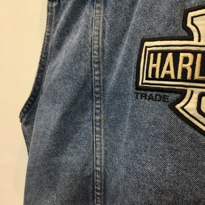90’s Harley Davidson ハーレーダビッドソン ハーレー デニムベスト デニムジャケット カナダ製 古着 gr-107 | Vintage.City 빈티지숍, 빈티지 코디 정보